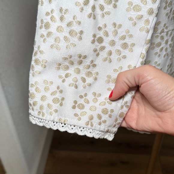 Alex Marie White & Gold Floral Textured Blazer Jacket Women’s Size 12 - Picture 5 of 13